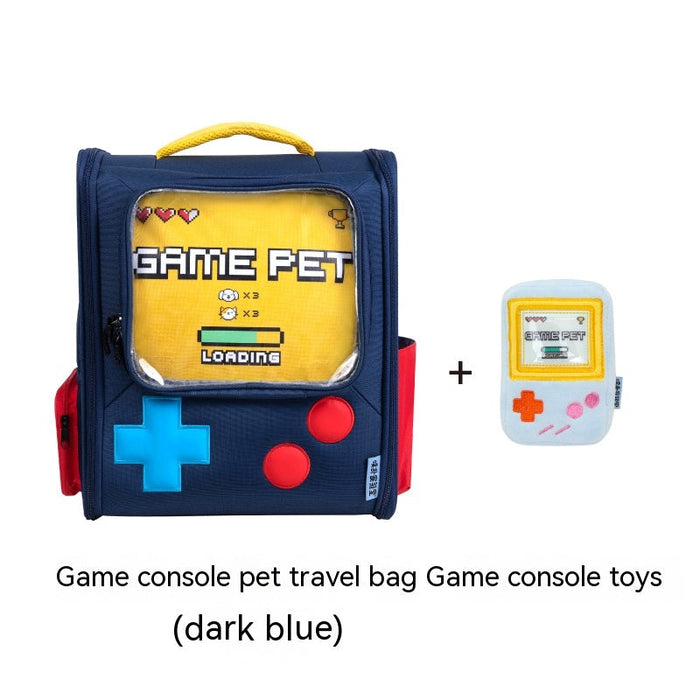 Game Console Retro Style Pet Cat Bag Portable Out Backpack Foldable Large Capacity Dogs And Cats Travel Nest