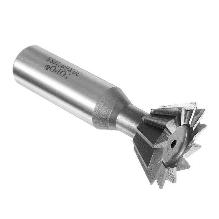 Drillpro 60 Degree 8-35mm Dovetail Groove HSS Straight Shank Slot Milling Cutter End Mill CNC Bit