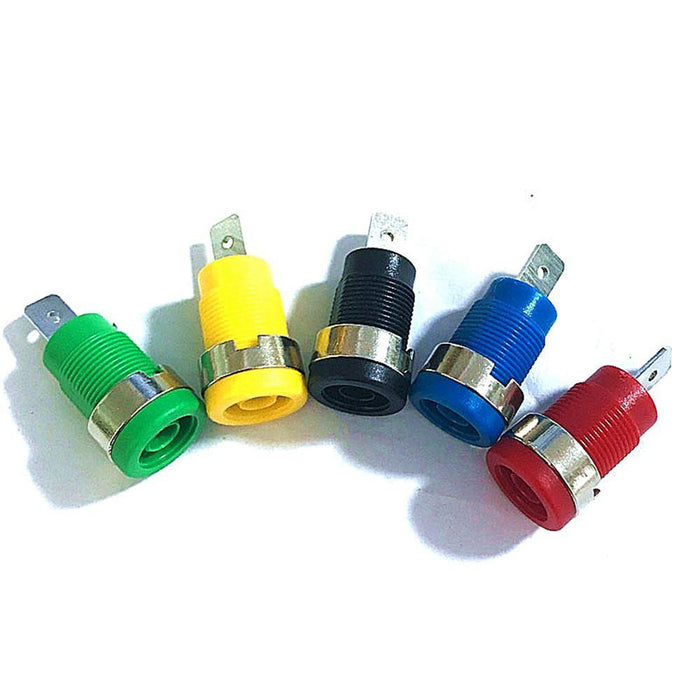 5 Pcs 4mm Banana Plugs Female Jack Socket Plug Wire Connector 5 Colors Each 1pcs Multimeter Socket Banana Head Female