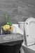 Wood Toilet Paper Holder, Farmhouse Nice Butt Bathroom Decor Box with 16Oz Mason Jar Soap Dispenser&Rose Flower,Funny Home Decor Crate for Bathroom,Kitchen,Table Counter, Medium Grey