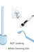 Wall Mounted Toilet Brush Silicone Flat Brush Head Toilet Brush Cleaner Brush Set Toilet Cleaning Brush Bathroom