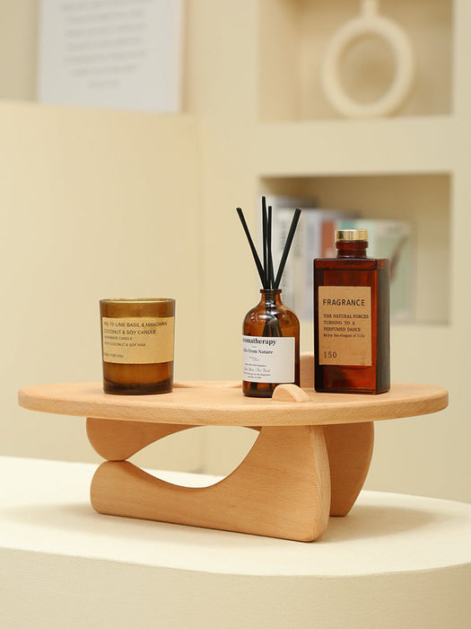 Customized Wooden Table Shelf Perfume Cup Skin Care Products Wooden Storage Rack Home Solid Wood Display Stand