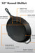 12 Inch round Large Pre-Seasoned Cast Iron Skillet