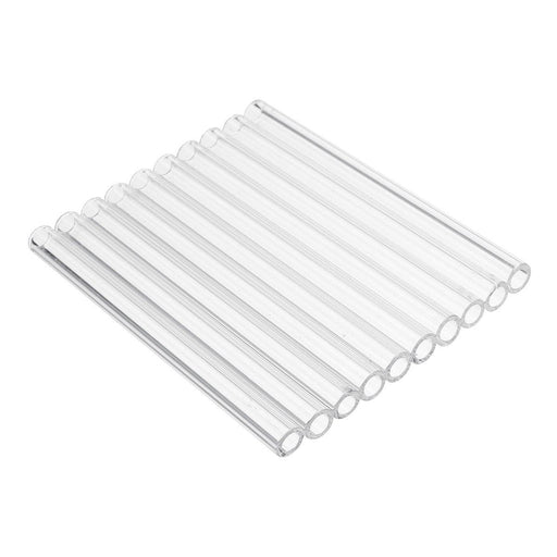 10Pcs 100mm OD 8mm 1.5mm Thick Wall Borosilicate Glass Blowing Tube