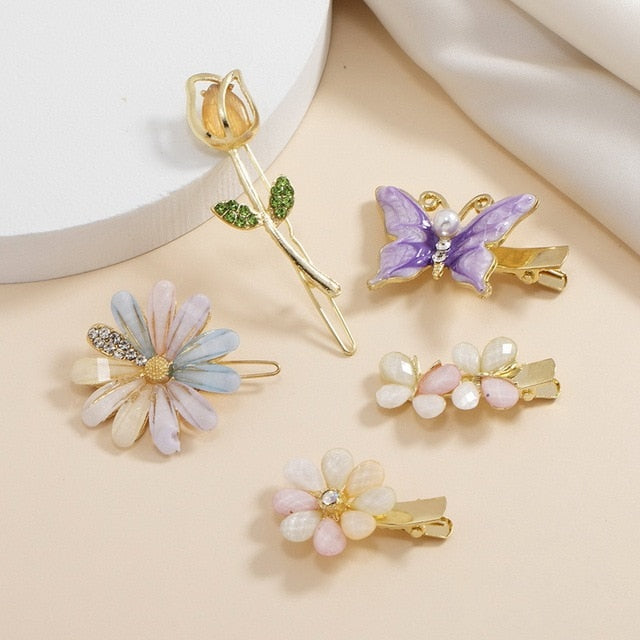 Rhinestone Fairy Hairpins - Okeihouse