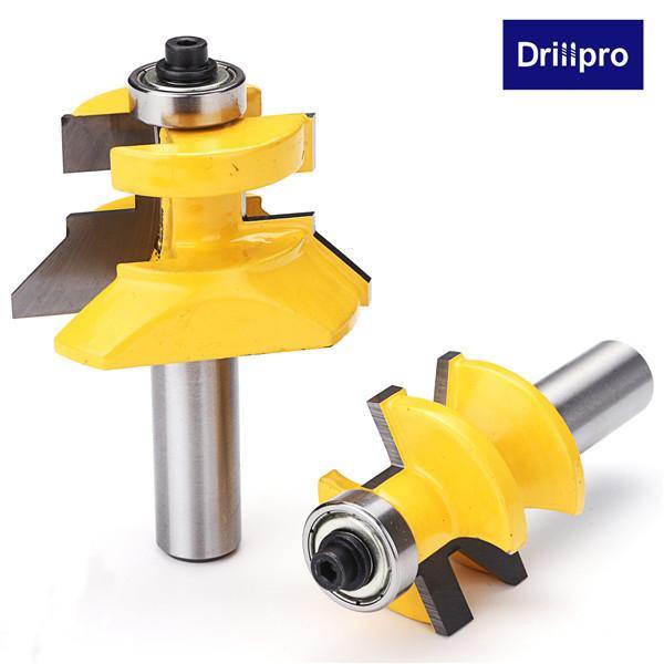 Drillpro RB34 1/2 Inch Shank Matched Tongue Groove V-notch Router Bit