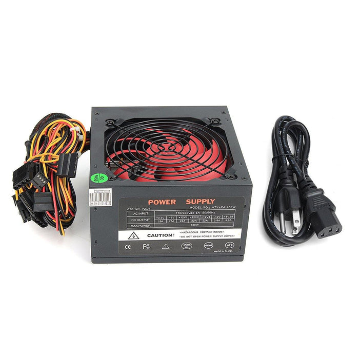 750W 110V-230V Alimentazione Power Supply ATX Alluminio 20+4PIN ATX 12V V2.3