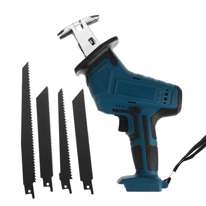 Cordless Reciprocating Saw With 4 Blades Rechargeable Electric Saw for Sawing Branches Metal PVC Wood