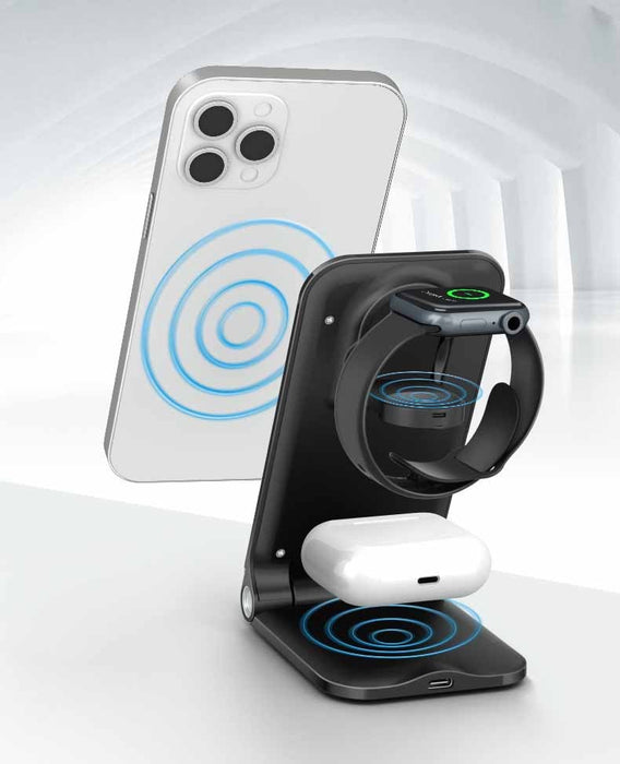 Desktop Vertical Multifunctional Three-in-one Wireless Charger