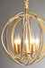 American Spherical Chandelier Restaurant Golden Chandelier Bedroom Nordic Modern Wrought Iron Porch Aisle Light Fixture