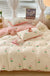 Cute Floral Rabbit Cotton Four-piece Set Pastoral Cotton Quilt Cover Bed Sheet Three-piece Set