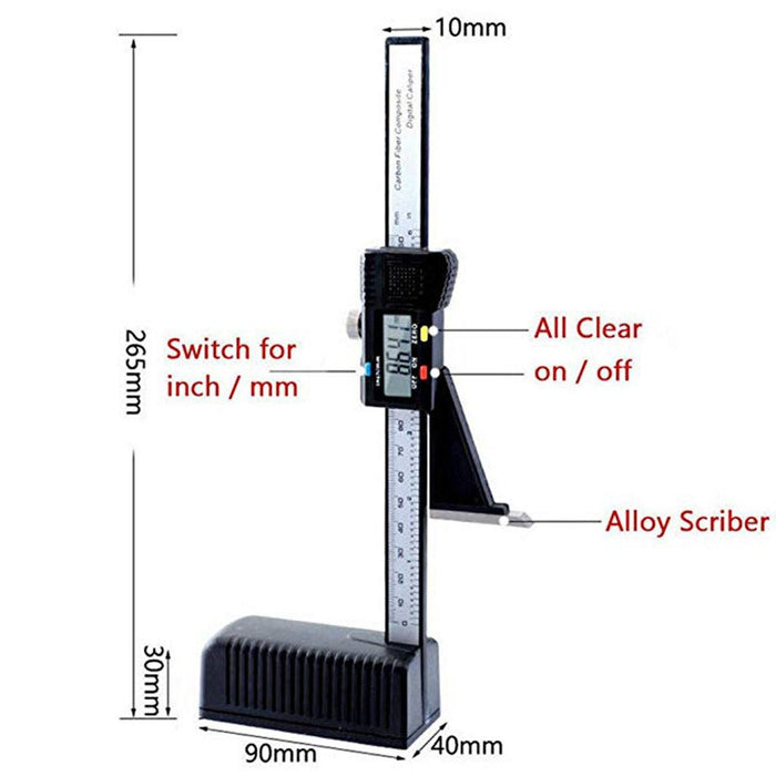 Digital Height Gauge 150mm 6'' Vernier Caliper Micrometer Electronic Measurement