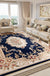 European Flowers Style Area Rug,  Vintage Carpet for  Living Room Bedroom