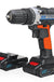 30V Cordless Rechargeable Power Drill Driver Electric Screwdriver with 2 Li-ion Batteries