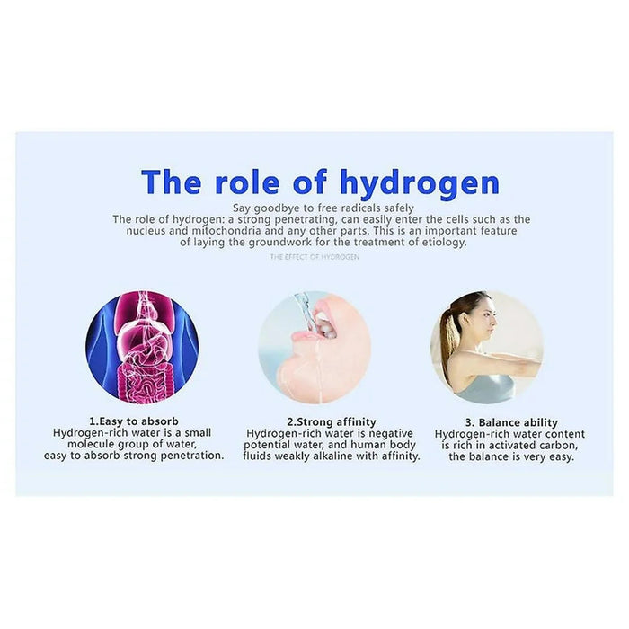 Rechargeable Portable Glass Hydrogen Water Bottle with Advanced Hydrogen Water Generation Technology