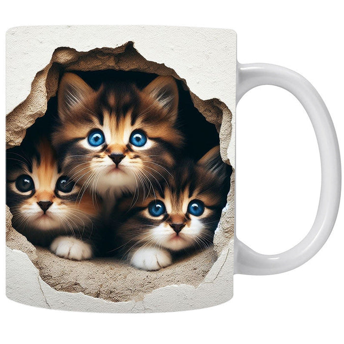 Cat Hollow Wall Ceramic Coffee Mug