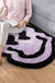 Tufted Smile Face Rug, Fun Fluffy Dizzy Mat for Bathroom Bedroom