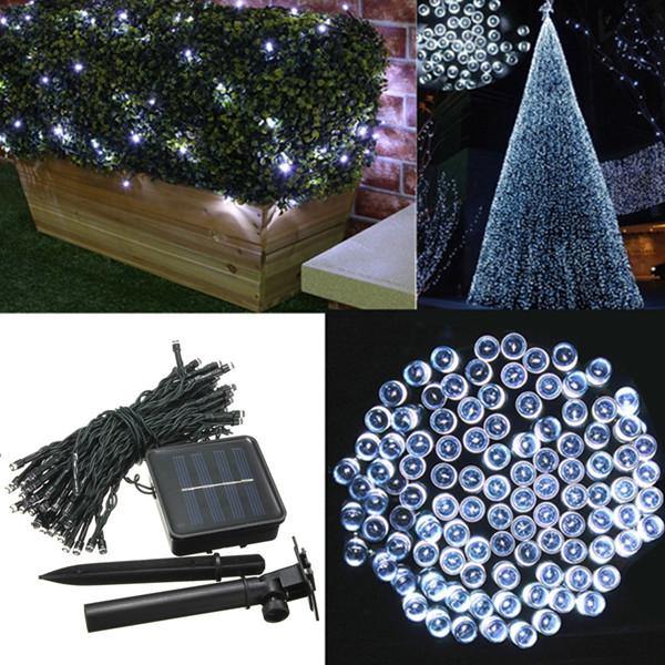 200 LED Solar Powered Fairy String Light Garden Party Decor Christmas