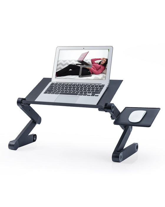 Adjustable Height Laptop Desk Laptop Stand for Bed Portable Lap Desk Foldable Table Workstation Notebook RiserErgonomic Computer Tray Reading Holder Bed Tray Standing Desk