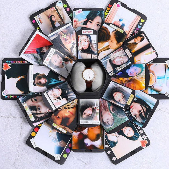 Explosion DIY Gift Box Photo Album Hexagon Multi-layer Product Birthday Surprise