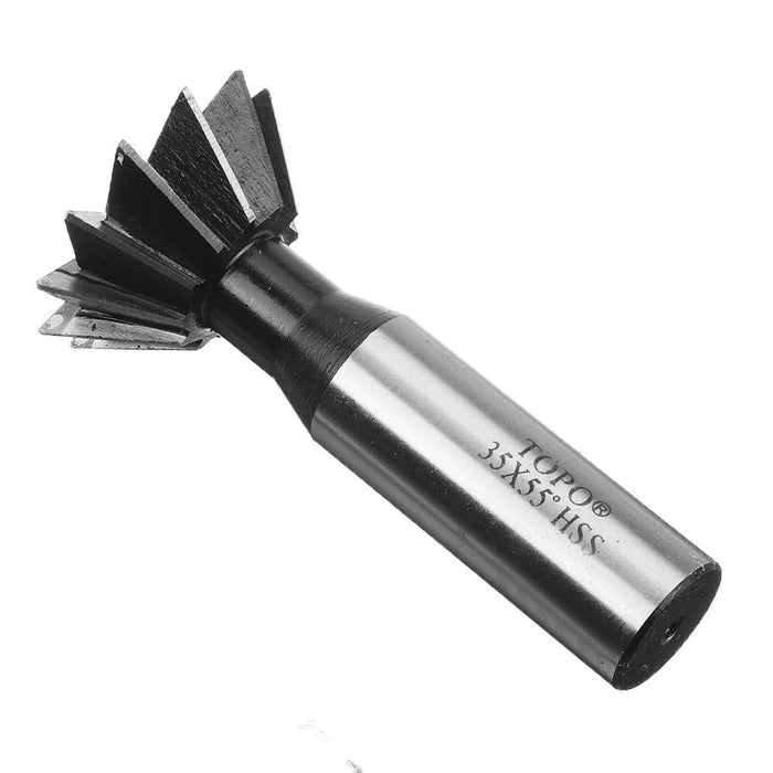 Drillpro 55 Degree 8-35mm Dovetail Groove HSS Straight Shank Slot Milling Cutter End Mill CNC Bit