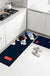 Feblilac Colorful Koi Flags PVC Leather Kitchen Mat