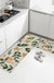 Feblilac Oranges and Leaves PVC Leather Kitchen Mat