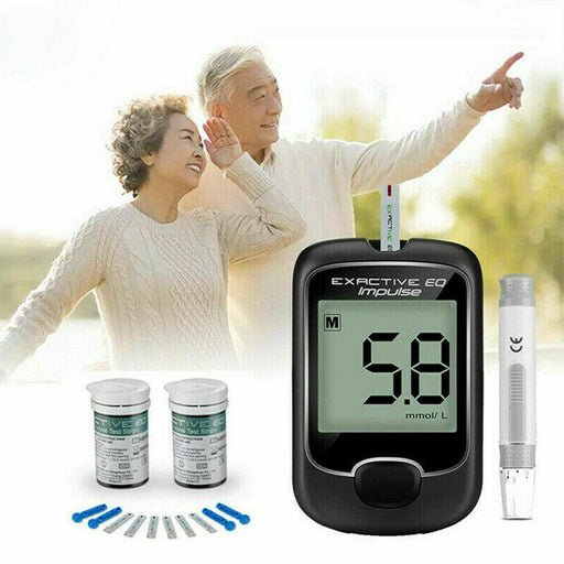 Blood Glucose Monitor Diabetes Testing Blood Sugar Meter With Test Strips Kit