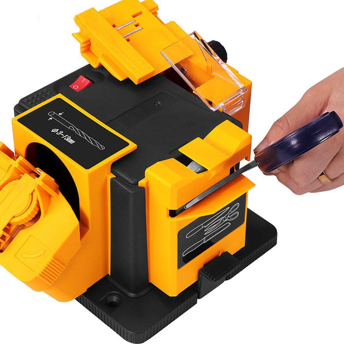 96W Multifunctional Electric Sharpener Sander HSS Drill Bit Scissor Chisel Grinder Wheel