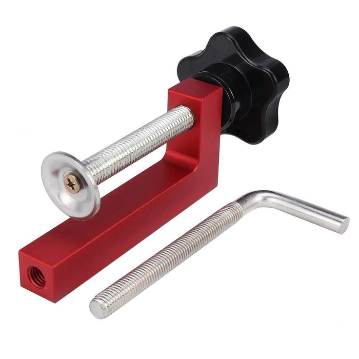 CNC Machined Aluminum Alloy 360° Ratary Fence Clamp Woodworking Clamp G Clip Dedicated Fixture Adjustable Frame Fast Fixed Clamp for Woodworking Benches