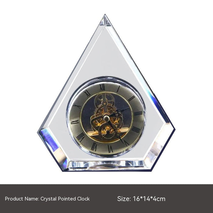 Crystal Clock Mechanical Ornament Soft Decoration