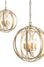 American Spherical Chandelier Restaurant Golden Chandelier Bedroom Nordic Modern Wrought Iron Porch Aisle Light Fixture