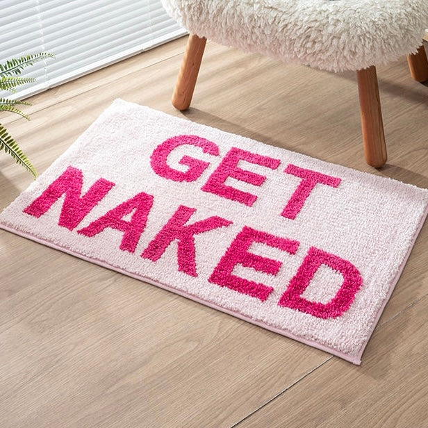 Pink Get Naked Bath Mat