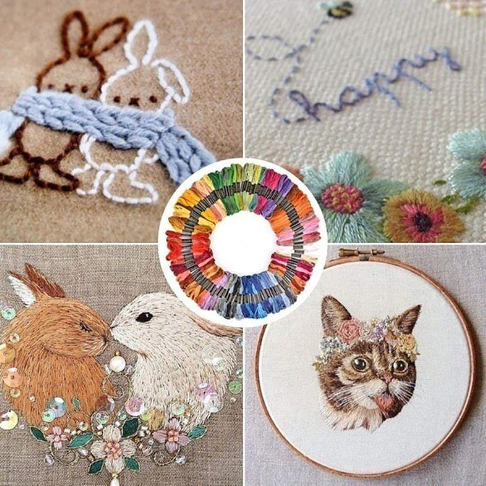 24/36/50/100/200PCS Cross Stitch Embroidery Thread 8m DIY Cotton Thread