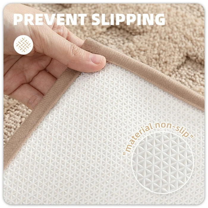 Bathroom Rug Absorbent Bath Mat Bathroom Mat Ultra Soft Bath Rug for Bathroom Floor Non-Slip Bathroom Floor Mat Machine Washable 20"X32",Beige