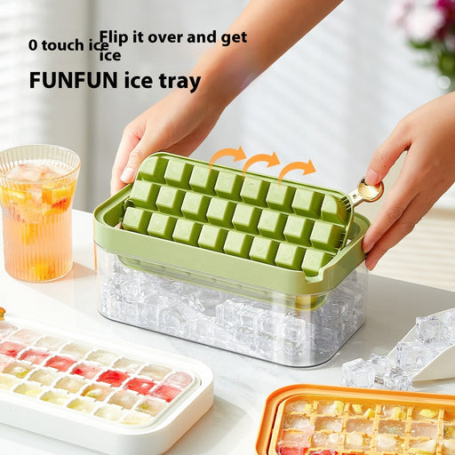 Food Grade Press Ice Box Flip One-click Ice Tray