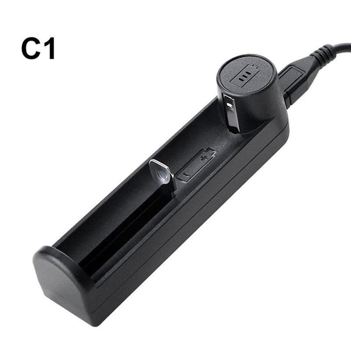 Portable USB Rechargeable Battery Charger Fast Charging For AA 18350 18500 18650