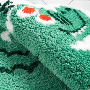 Feblilac Crocodile Animals Tufted Bath Mat