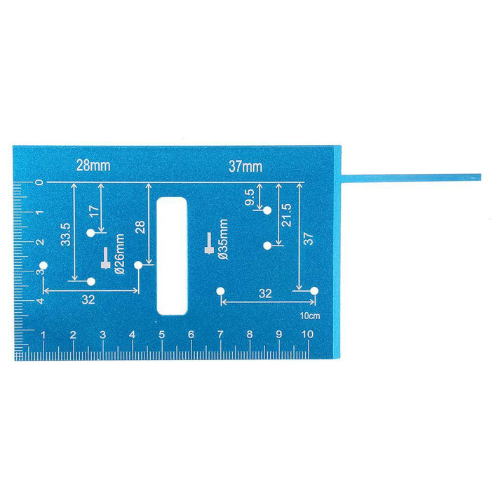 Drillpro 2 In 1 45/90 Degree Multifuction Aluminium Alloy Angle Ruler 20-35mm Woodworking Mounting Hinge Jig