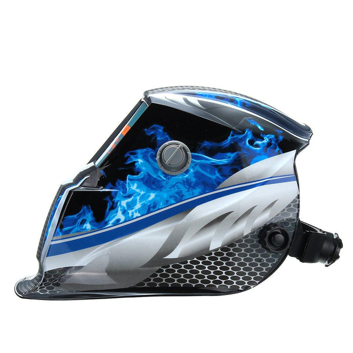 Blue Flame Solar Auto Darkening Welders Welding Helmet Mask Grinding Mode Automatic