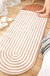 Feblilac Oval Curve Bedroom Rug Long Runner