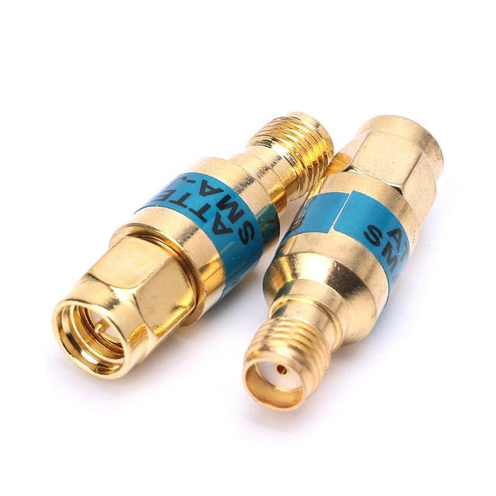 3Pcs 2W 0-6GHz Golden Attenuator SMA-JK Male to Female RF Coaxial Attenuator 10DB + 20DB + 30DB