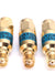 3Pcs 2W 0-6GHz Golden Attenuator SMA-JK Male to Female RF Coaxial Attenuator 10DB + 20DB + 30DB