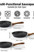 Frying Pan Set 3-Piece Nonstick Saucepan Woks Cookware Set,Heat-Resistant Ergonomic Wood Effect Bakelite Handle Design,PFOA Free