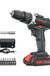 Topshak TS-ED1 Cordless Electric Impact Drill Rechargeable Drill Screwdriver W/ 1 or 2 Li-ion Battery