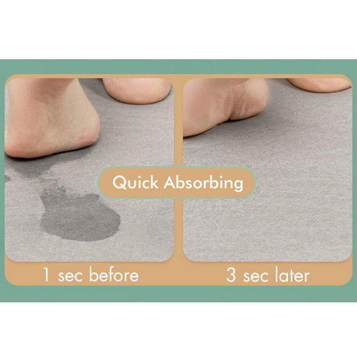 Diatomaceous Earth Bath Mat|Super Absorbent Bath Mat|Non Slip Bathroom Rugs