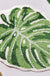 Feblilac Monstera Green Leaf Tufted Bath Mat