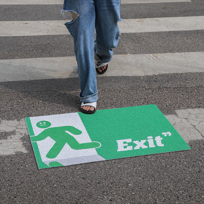 Green Exit Door Mat