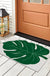 Feblilac Green Monstera Leave PVC Coil Door Mat