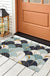 Feblilac Blue Wave and Crane PVC Coil Door Mat